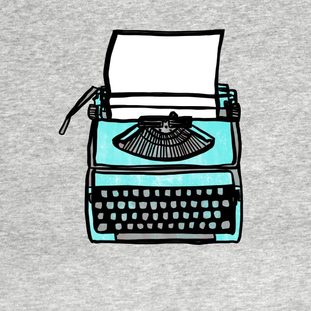 Vintage Typewriter: Old Fashioned Retro Hipster T-Shirt by Tessa McSorley